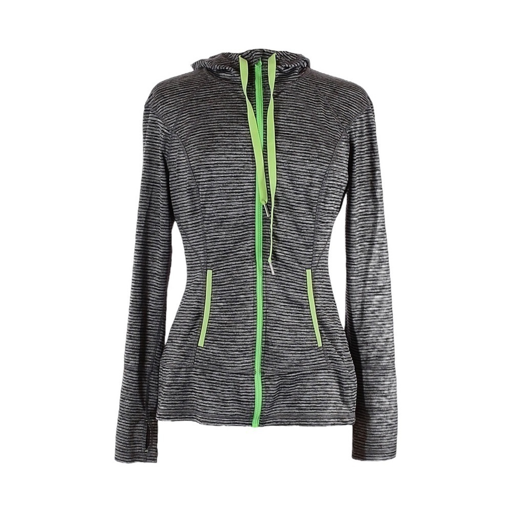 🌺 Lukka Full Zip Stripe Hooded Lightweight Running Activewear Jacket Size S
